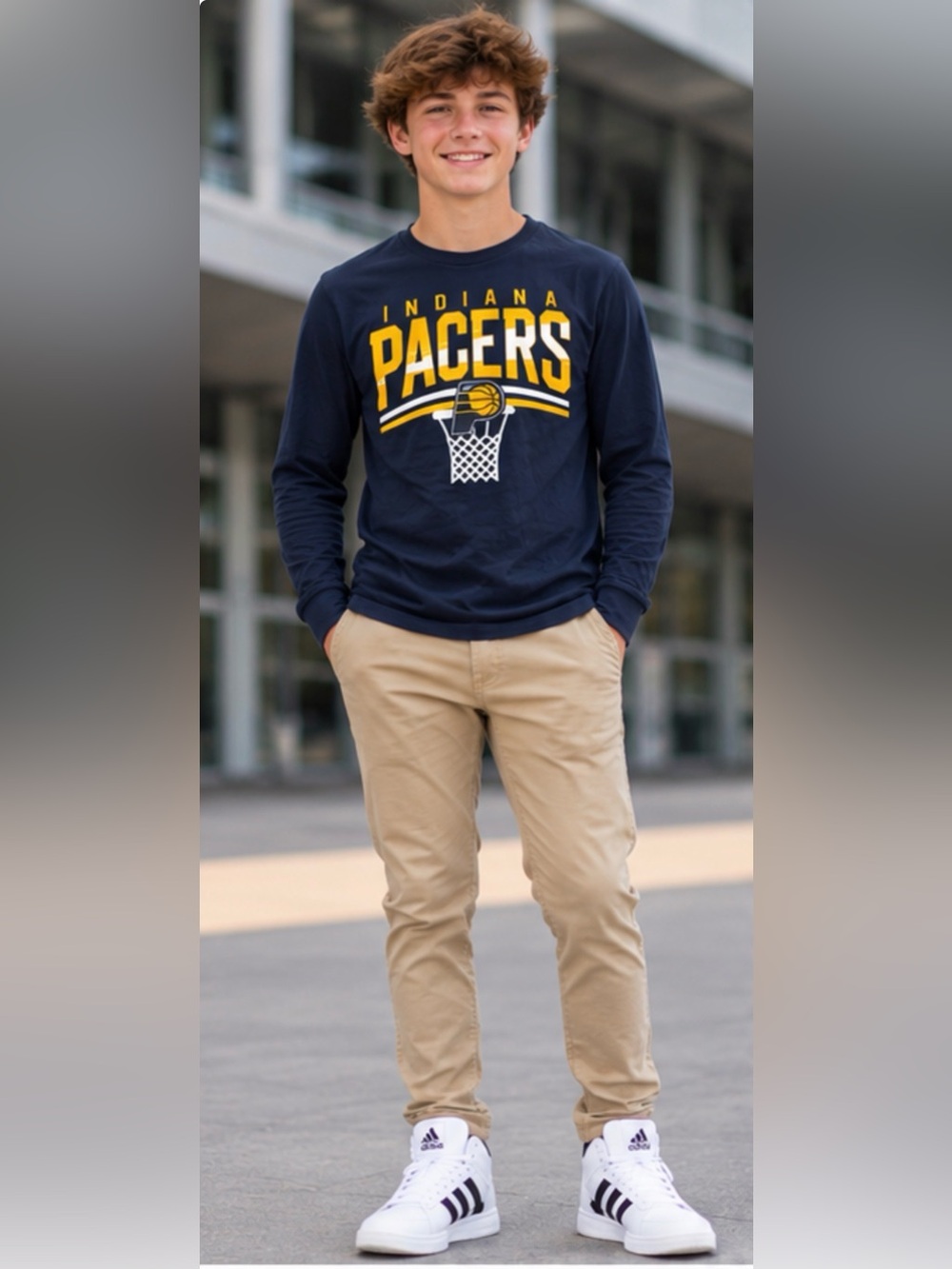 Official NBA Store Indiana Pacers Boys Long Sleeve Shirt